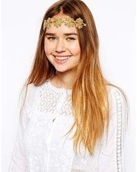 Asos Flower Headband Gold