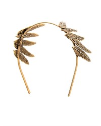 Oscar de la Renta Crystal Feather Headband
