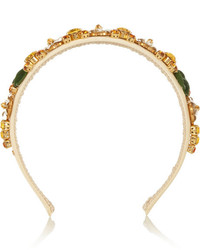 Dolce & Gabbana Swarovski Crystal Embellished Silk Headband