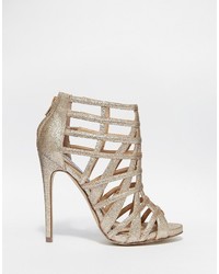 Steve Madden Marquee Gold Embellished Heeled Sandals