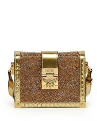 Gold Embellished Leather Bag