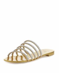 Giuseppe Zanotti Crystal Embellished Multi Strap Slide Sandal