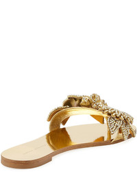 Sophia Webster Lilico Crystal Embellished Flat Slide Sandal