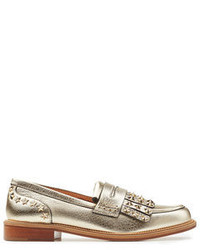 RED Valentino Embellished Leather Loafers