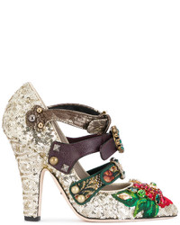 Dolce & Gabbana Buckle Strap Embellished Pumps