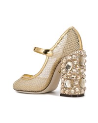 Dolce & Gabbana Crystal Embellished Mary Janes