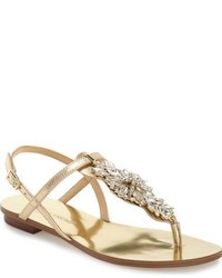 Ivanka Trump Fyona Crystal Embellished Flat Sandal