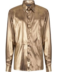Gold Embellished Long Sleeve Shirt