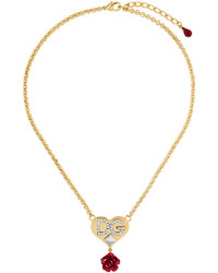 Dolce & Gabbana Embellished Rose Necklace