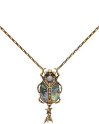 Alexander McQueen Gold Beetle Necklace