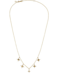 Sydney Evan Starburst 14 Karat Gold Diamond Necklace