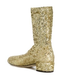 Dolce & Gabbana Sparkly Stretch Ankle Boots