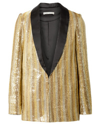 Gold Embellished Sequin Blazer