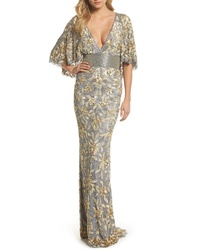Mac Duggal Sequin Bead Embellished Gown