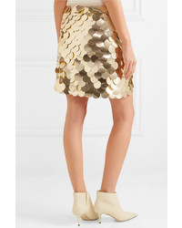 Sara Battaglia Sequined Tulle Mini Skirt