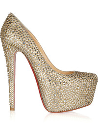 Christian Louboutin Daffodile 160 Crystal Embellished Suede Pumps