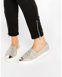 Miss KG Lianna Gold Embellished Point Sneakers
