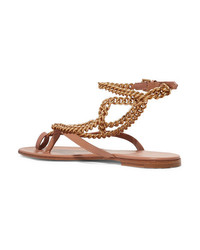 Gianvito Rossi Embellished Leather Sandals