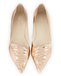 Sophia Webster Bibi Butterfly Embroidered Flat Gold