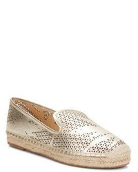 Cosimia Metallic Leather Espadrille Flats