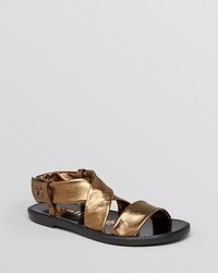Gold Flat Sandals