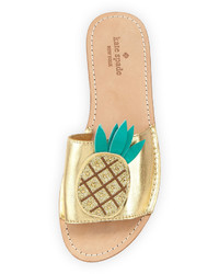 Kate Spade New York Ibis Pineapple Slide Sandal Gold