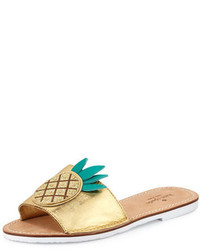 Kate Spade New York Ibis Pineapple Slide Sandal Gold