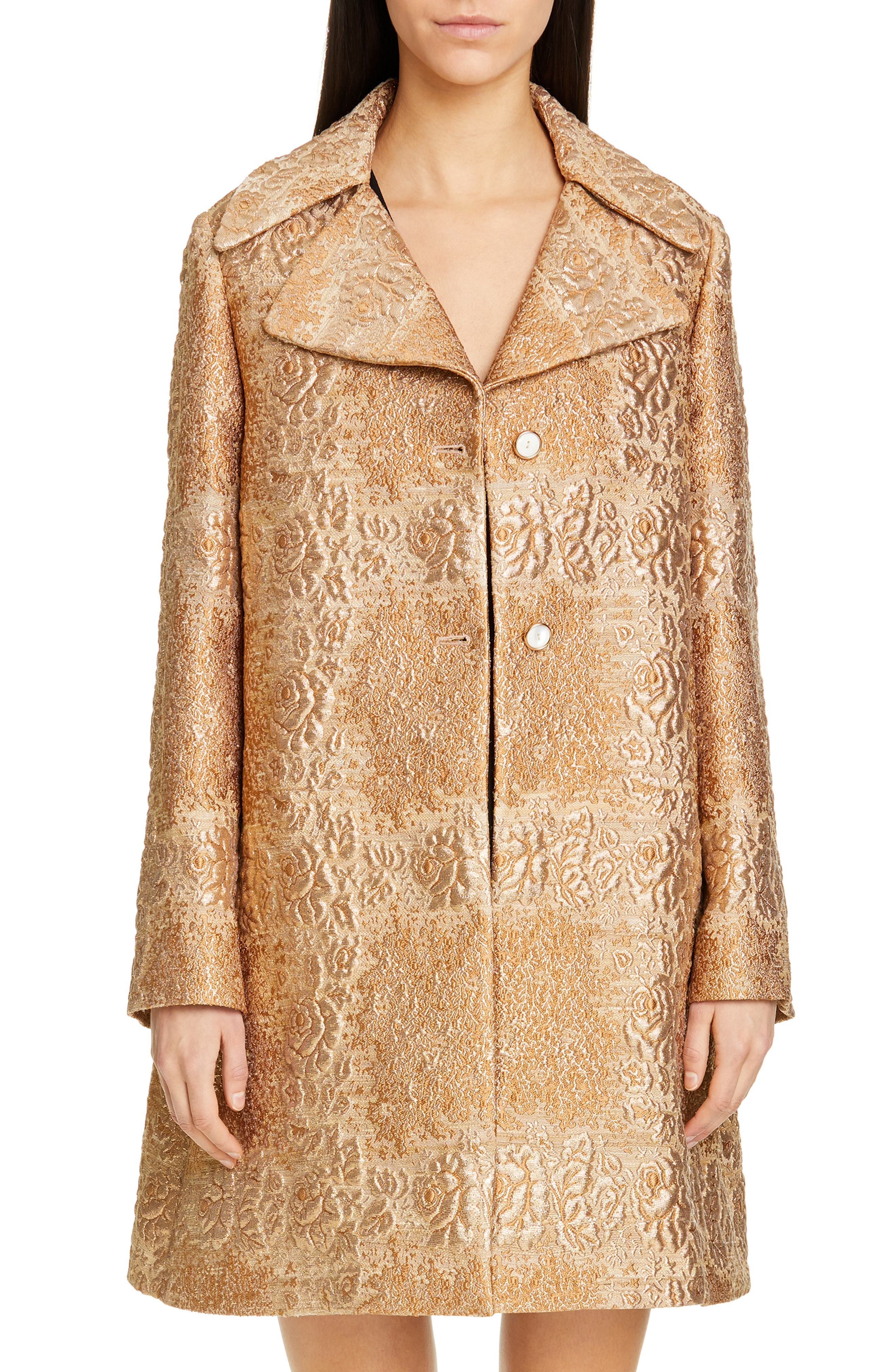 floral brocade coat