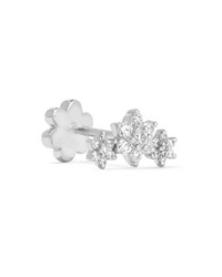 Maria Tash Flower Garland 18 Karat White Gold Diamond Earring