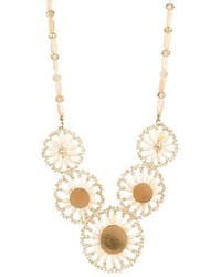 Armitage Avenue White And Gold Floral Statet Necklace