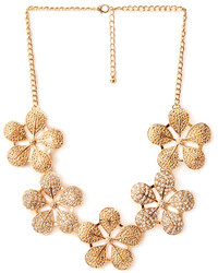 Forever 21 Frosted Floral Bib Necklace