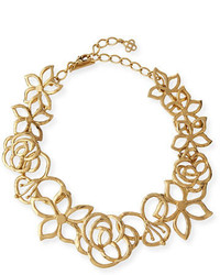 Oscar de la Renta Intertwined Floral Statet Necklace