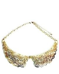 Lux Accessories Floral Peter Pan Necklace