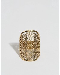 Asos Collection Floral Filigree Oval Ring