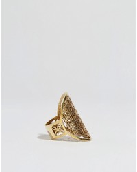 Asos Collection Floral Filigree Oval Ring