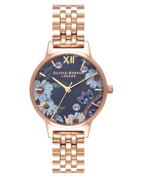 Olivia Burton Bejewelled Floral Bracelet Watch