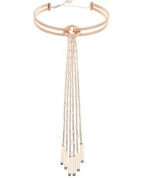 GUESS Choker With Long Fringe Chain Necklace