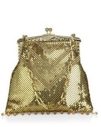 Whiting & Davis Limited Edition Deco Crystal Mesh Fringe Clutch