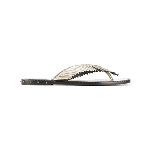 Tomas Maier Fringed Flip Flops, $330 | farfetch.com | Lookastic