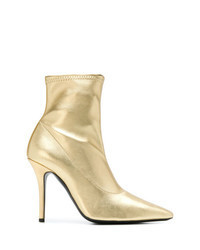 Gold Fur Ankle Boots