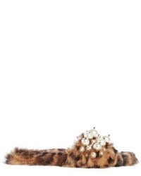 Miu Miu Genuine Rabbit Fur Slide Sandal