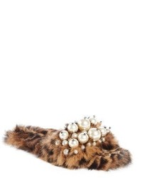 Miu Miu Genuine Rabbit Fur Slide Sandal