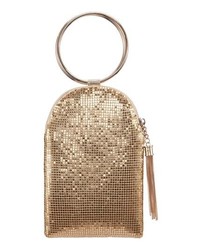 Nina Metallic Mesh Handbag