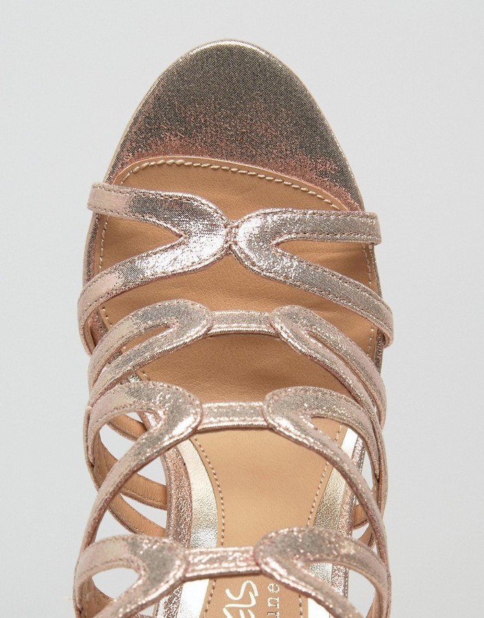 Head Over Heels Caroliina Embellished Stiletto Court Shoes, Silver, 3