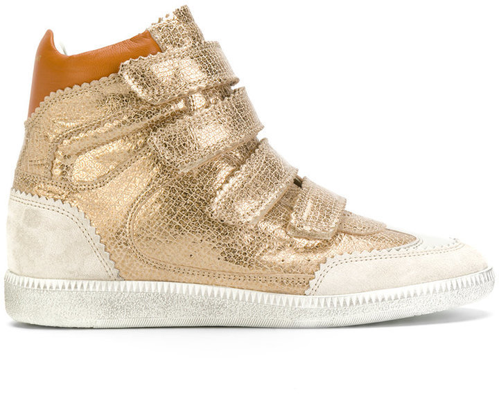 isabel marant gold sneakers
