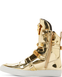 Top Studded Strap Medusa Sneakers 