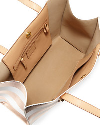 Neiman Marcus Bardot Striped Tote Bag Goldwhite