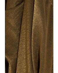 Vivienne Westwood Anglomania Latifa Draped Lurex Jumpsuit Gold