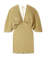 Gold Knit Bodycon Dress