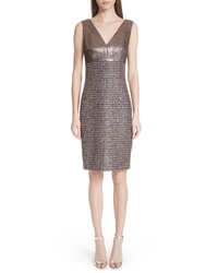 St. John Collection Twisted Sequin Knit Dress